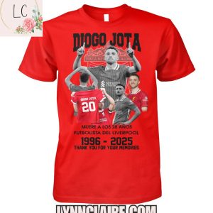 Limited Edition Thank You For The Memories Liverpool F.C x Diogo Jota 1996-2025 2D T-Shirt