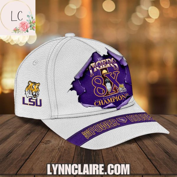 Limited Edition The Power House LSU Tigers 8X NCAA Baseball National Champions Cap
