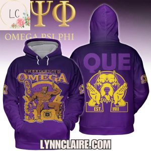 Limited Edition Throne Omega Psi Phi Dog EST 1911 3D T-Shirt