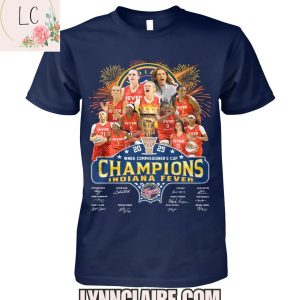 Limited Edition WNBA Commissioner’s Cup 2025 Champions Indiana Fever 2D T-Shirt