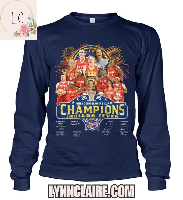 Limited Edition WNBA Commissioner’s Cup 2025 Champions Indiana Fever 2D T-Shirt