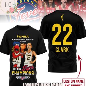 Limited Edition WNBA Commissioner’s Cup Champions 2025 Indiana Fever x Caitlin Clark 2D T-Shirt Custom Name