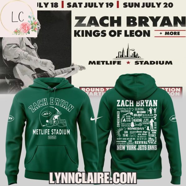 Limited Edition Zach Bryan x New York Jets Fans Metlife Stadium 2025 Hoodie