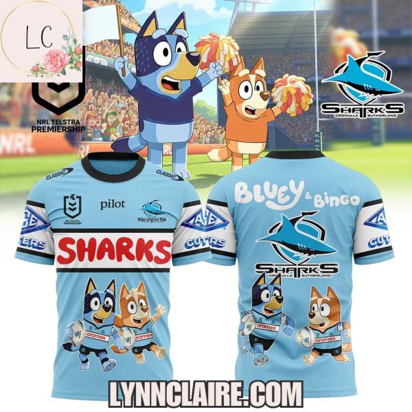 Special Edition Cronulla-Sutherland Sharks 2025 Bluey And Bingo Hoodie