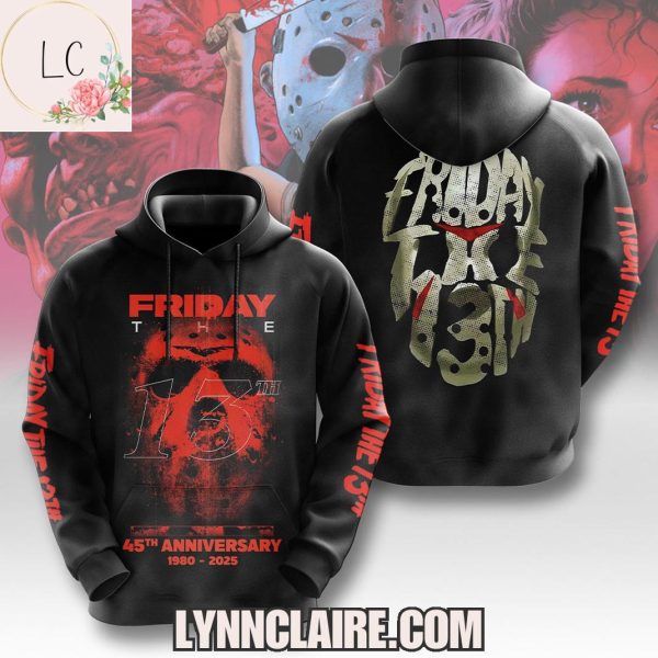 Special Edition Friday The 13th 45th Anniversary 1980-2025 3D T-Shirt