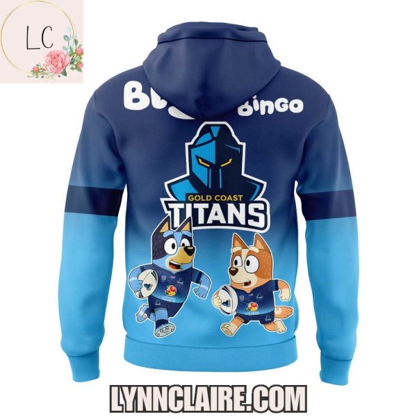 Special Edition Gold Coast Titans 2025 Bluey And Bingo Hoodie