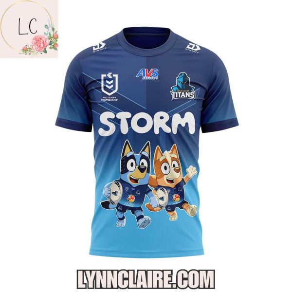 Special Edition Gold Coast Titans 2025 Bluey And Bingo Hoodie