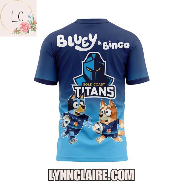 Special Edition Gold Coast Titans 2025 Bluey And Bingo Hoodie