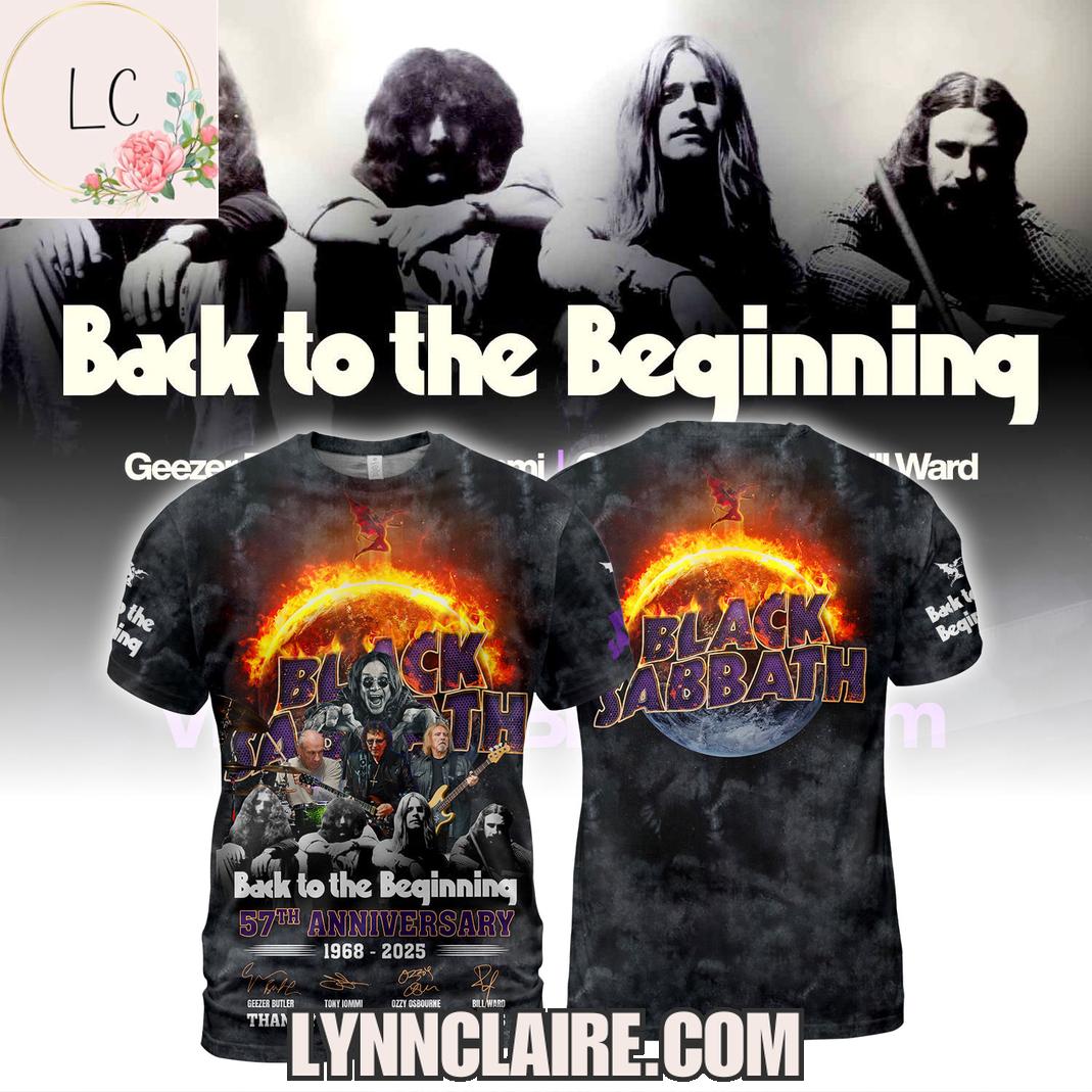 Special Edition Thank You For The Memories Black To The Begining 57th Anniversary 1968-2025 Black Sabbath 3D T-Shirt Special Edition Thank You For The Memories Black To The Begining 57th Anniversary 1968-2025 Black Sabbath 3D T-Shirt