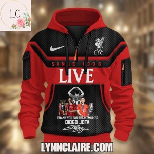 Special Edition Thank You For The Memories Diogo Jota Live Since 1996 Quarter Zip Hoodie