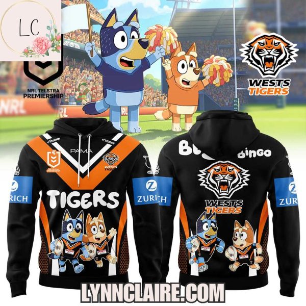 Special Edition Wests Tigers 2025 Bluey And Bingo Hoodie