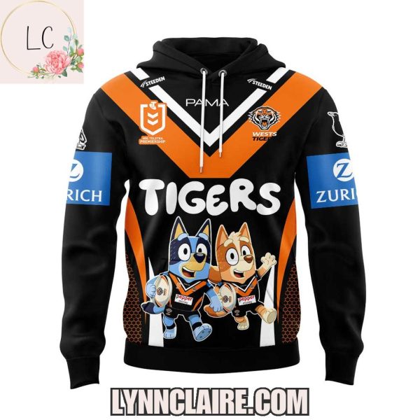 Special Edition Wests Tigers 2025 Bluey And Bingo Hoodie