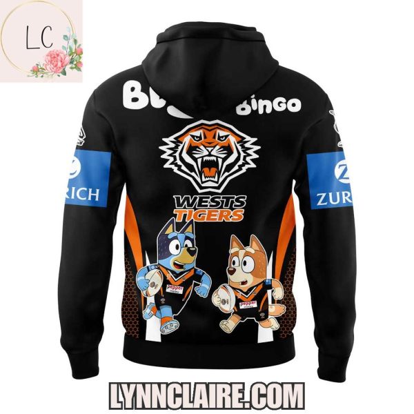 Special Edition Wests Tigers 2025 Bluey And Bingo Hoodie