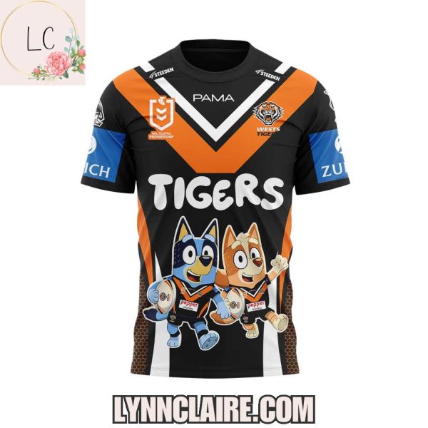 Special Edition Wests Tigers 2025 Bluey And Bingo Hoodie