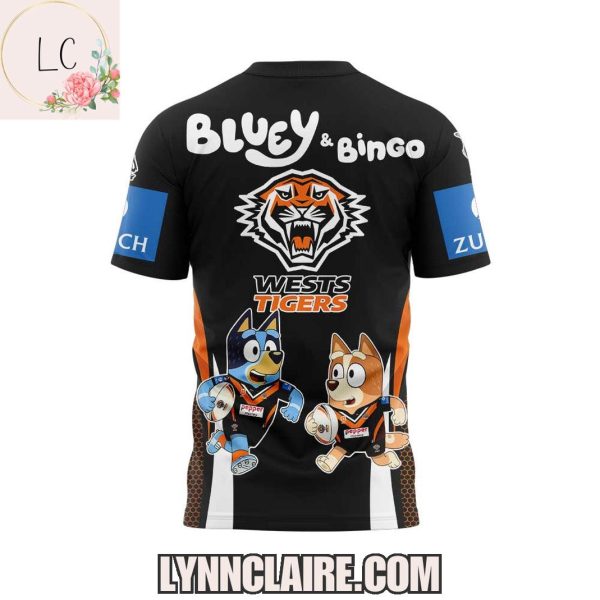 Special Edition Wests Tigers 2025 Bluey And Bingo Hoodie